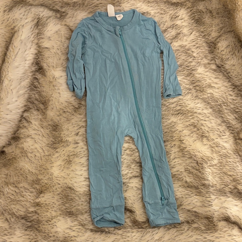 Kyte BABY One Piece Zippy 3-6m Bamboo GUC Seafoam (?)